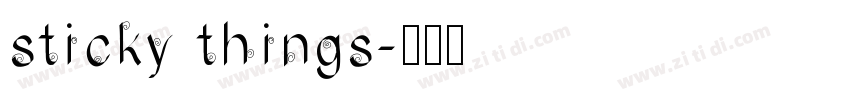 sticky things字体转换